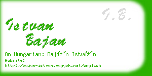 istvan bajan business card